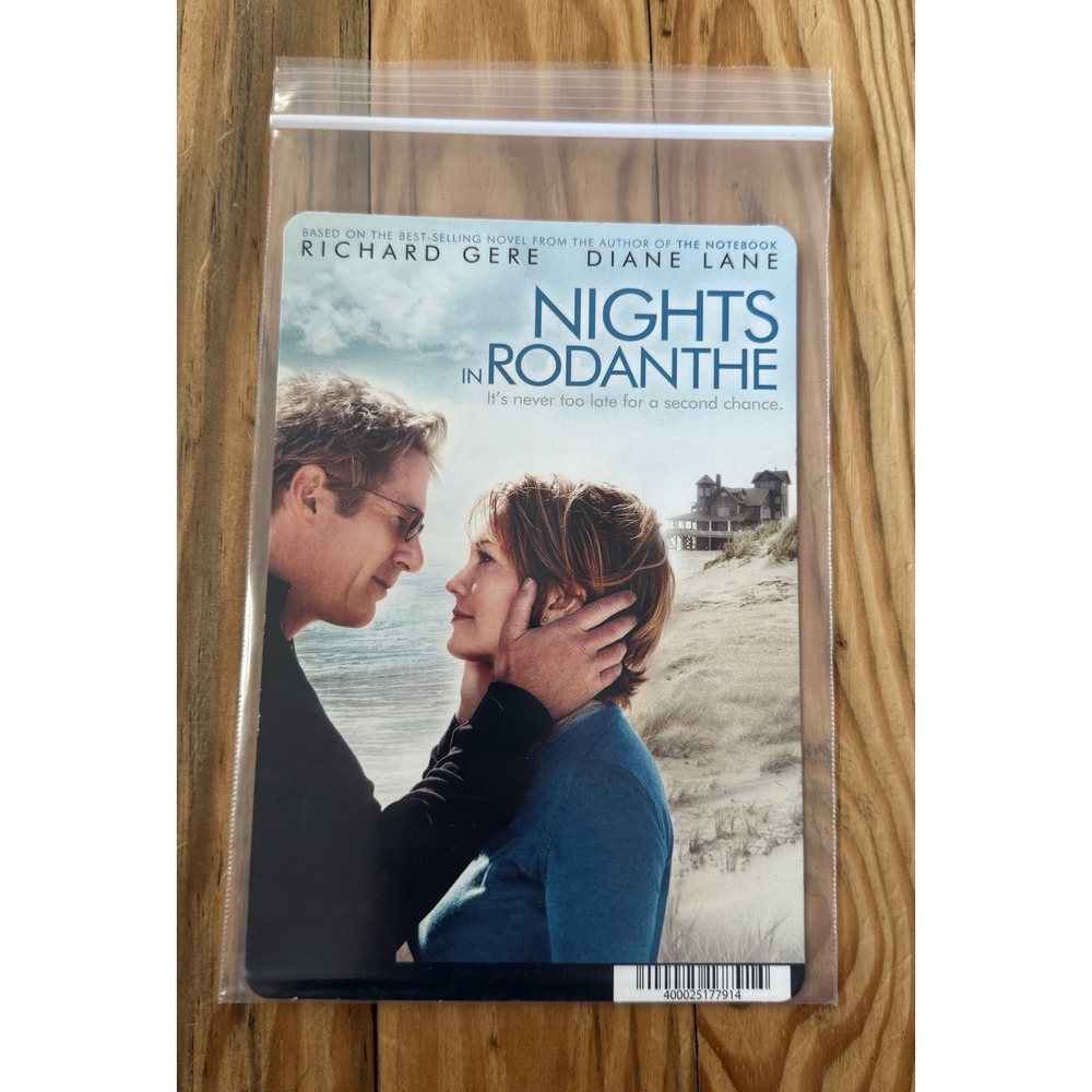 NIGHTS IN RODANTHE - BLOCKBUSTER VIDEO BACKER CARD 5"X8" Gere Lane